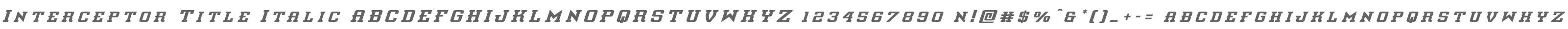 Interceptor Title Italic