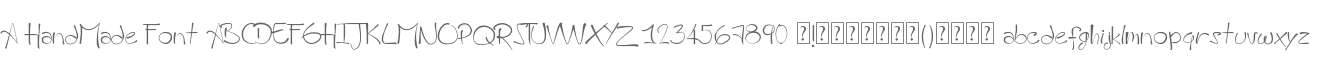A HandMade Font