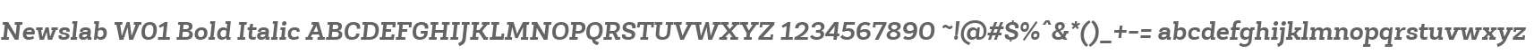 Newslab W01 Bold Italic