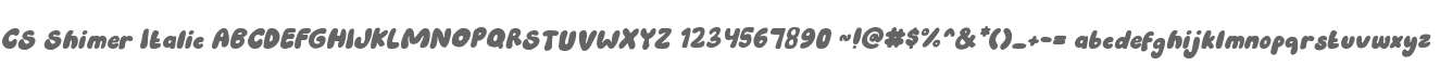 CS Shimer Italic