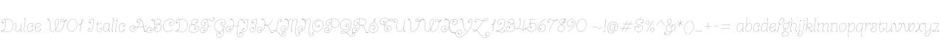 Dulce W01 Italic