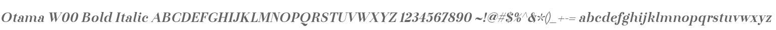 Otama W00 Bold Italic