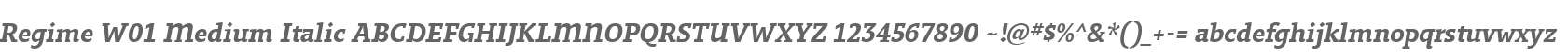 Regime W01 Medium Italic