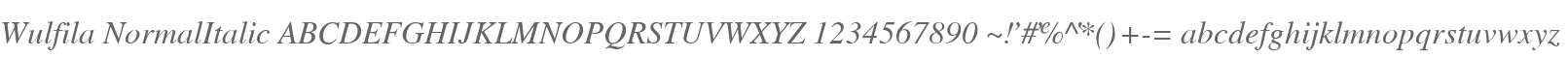 Wulfila NormalItalic