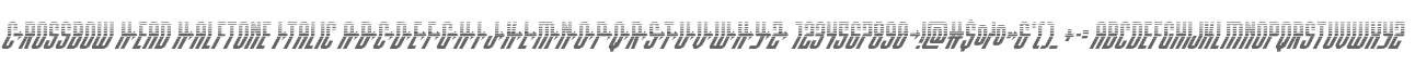 Crossbow Head Halftone Italic