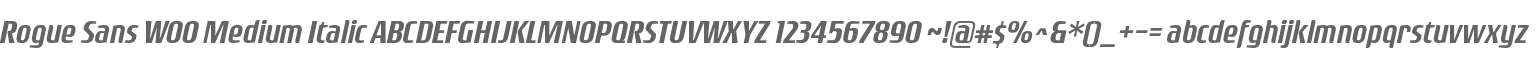 Rogue Sans W00 Medium Italic
