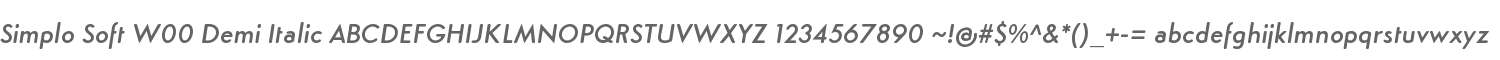 Simplo Soft W00 Demi Italic