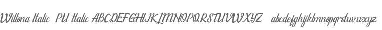 Willona Italic - PU Italic