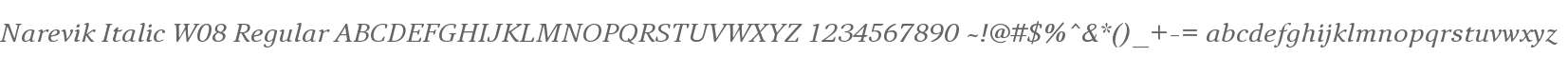 Narevik Italic W08 Regular