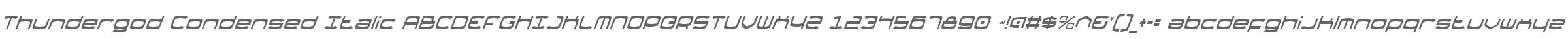 Thundergod Condensed Italic