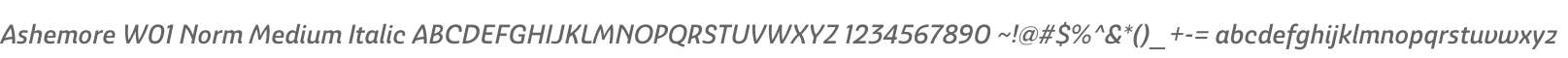 Ashemore W01 Norm Medium Italic