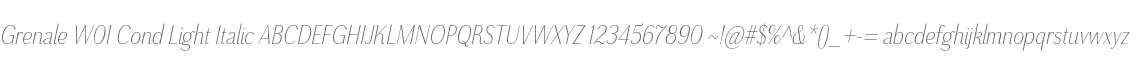 Grenale W01 Cond Light Italic