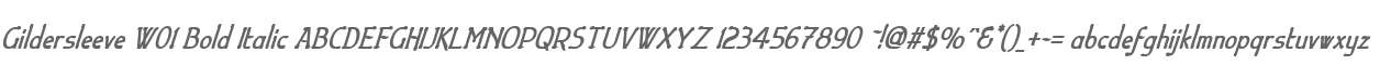 Gildersleeve W01 Bold Italic