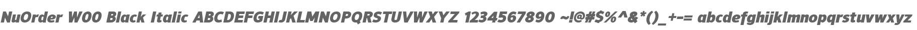 NuOrder W00 Black Italic