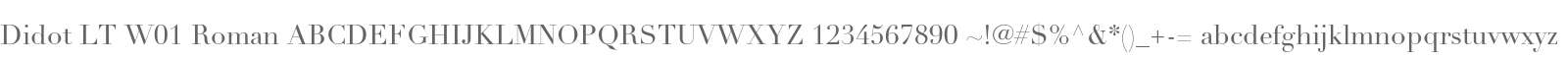 Didot LT W01 Roman