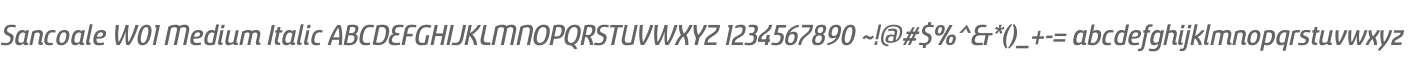 Sancoale W01 Medium Italic