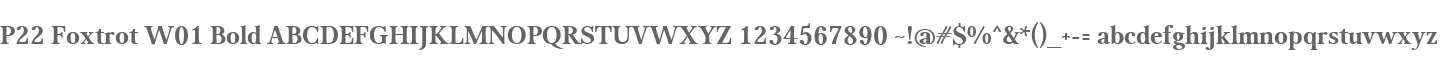 P22 Foxtrot W01 Bold