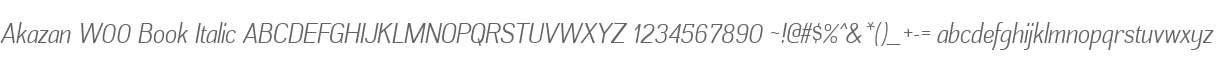 Akazan W00 Book Italic