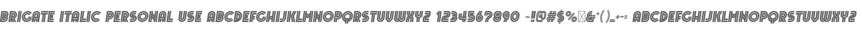 Brigate Italic Personal Use