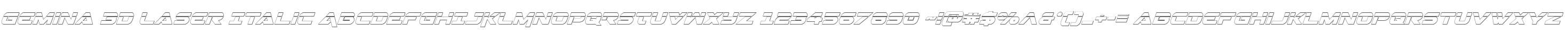 Gemina 3D Laser Italic