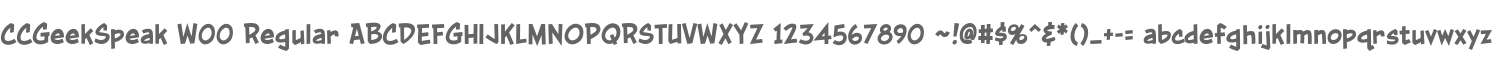CCGeekSpeak W00 Regular