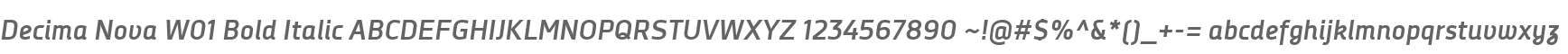 Decima Nova W01 Bold Italic