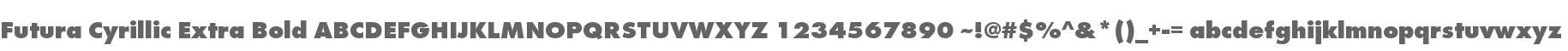 Futura Cyrillic Extra Bold