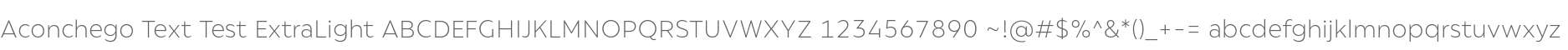 Aconchego Text Test ExtraLight