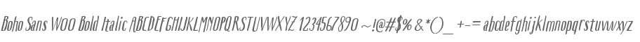 Boho Sans W00 Bold Italic
