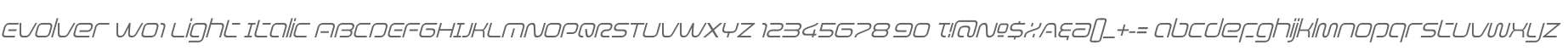 Evolver W01 Light Italic