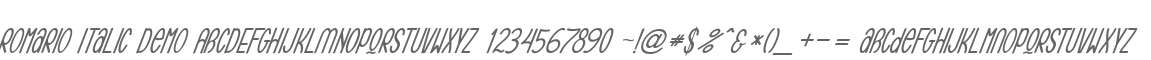 Romario Italic Demo