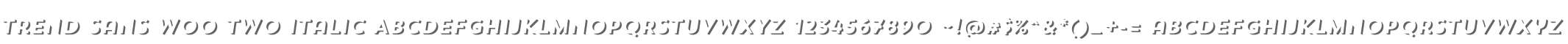 Trend Sans W00 Two Italic