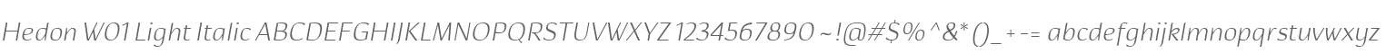 Hedon W01 Light Italic