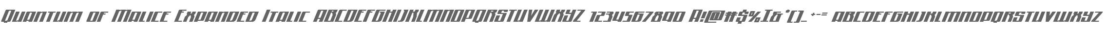 Quantum of Malice Expanded Italic