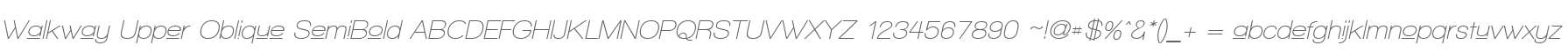 Walkway Upper Oblique SemiBold