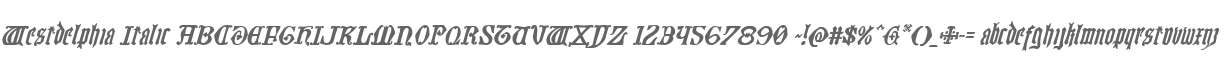 Westdelphia Italic