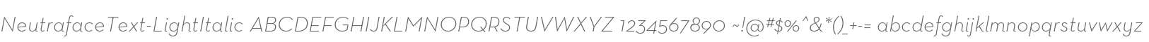 NeutrafaceText-LightItalic