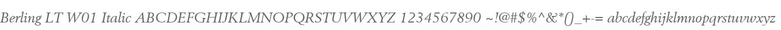 Berling LT W01 Italic