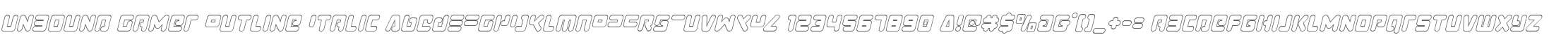 Unbound Gamer Outline Italic