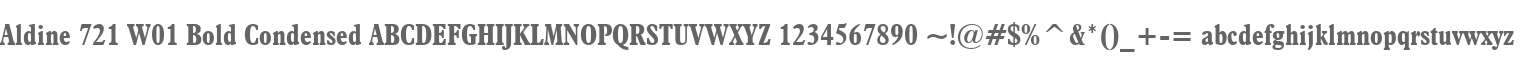 Aldine 721 W01 Bold Condensed