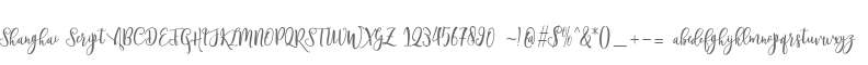 Shanghai Script