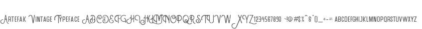 Artefak Vintage Typeface