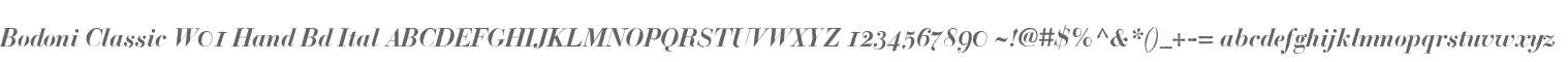 Bodoni Classic W01 Hand Bd Ital