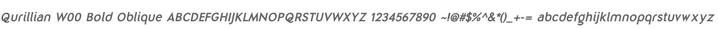 Qurillian W00 Bold Oblique