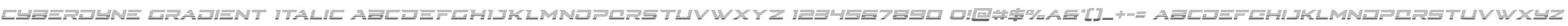 Cyberdyne Gradient Italic