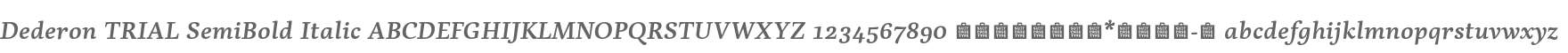 Dederon TRIAL SemiBold