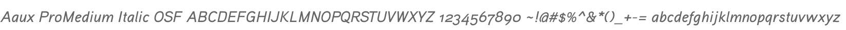 Aaux ProMedium Italic OSF