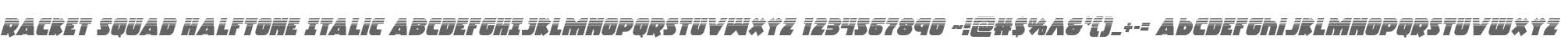 Racket Squad Halftone Italic