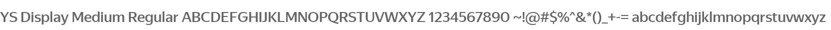 YS Display Medium Regular