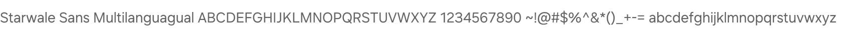 Starwale Sans